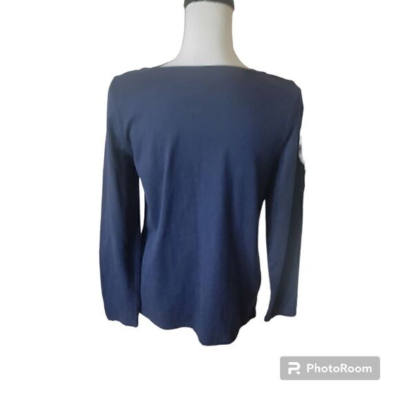 Talbots 100% Cotton Long Sleeved Graphic Top. Size M. - Picture 4 of 8